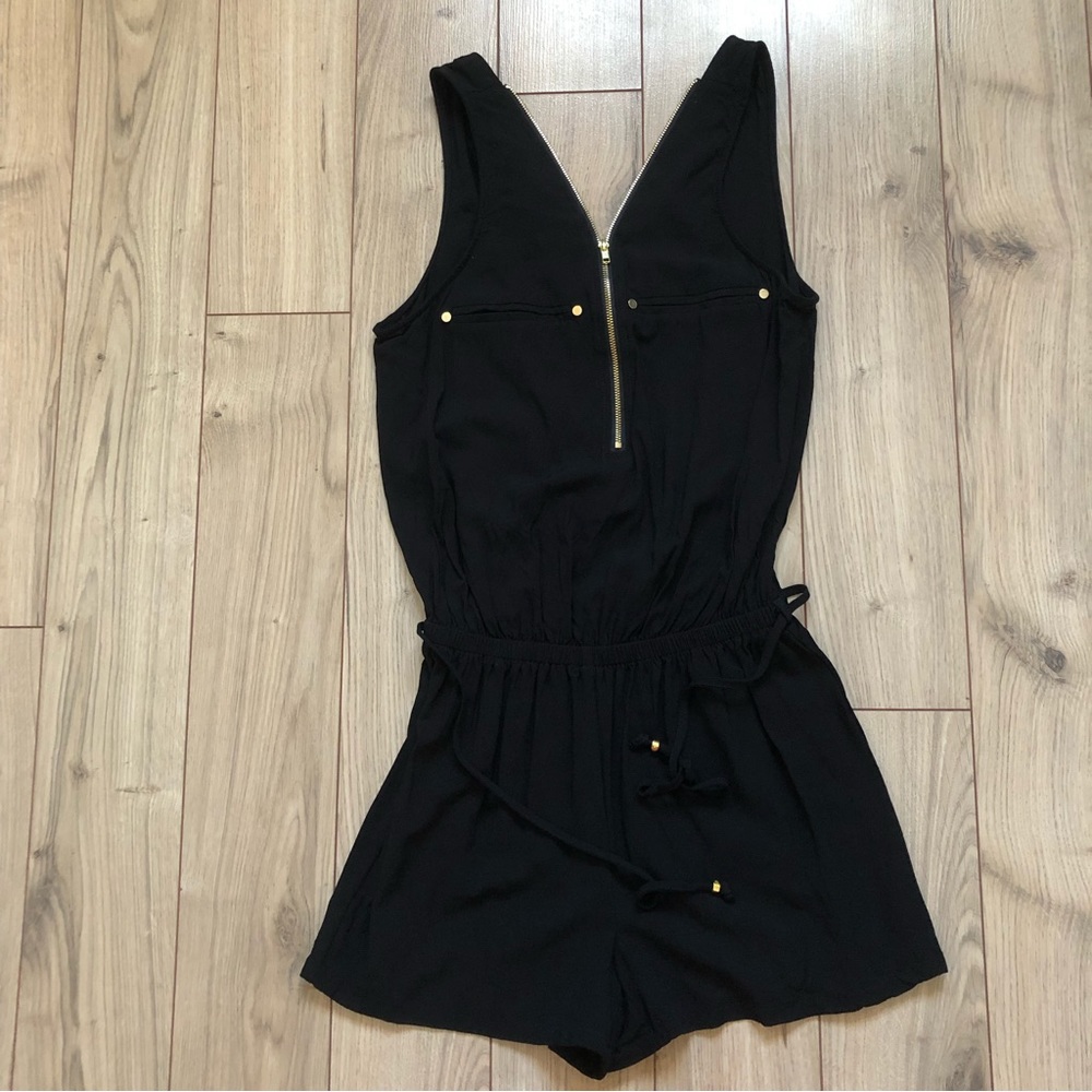 Women’s Guess Jeans Black Romper with gold embellishment size XS